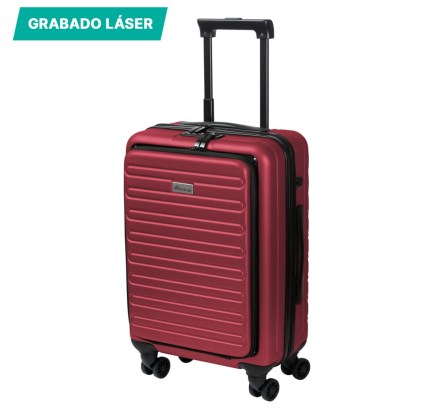 Maleta trolley Latoon  Incluye un mango retráctil, dos agarraderas, salida para puerto de carga USB y un candado TSA de doble agarre. 